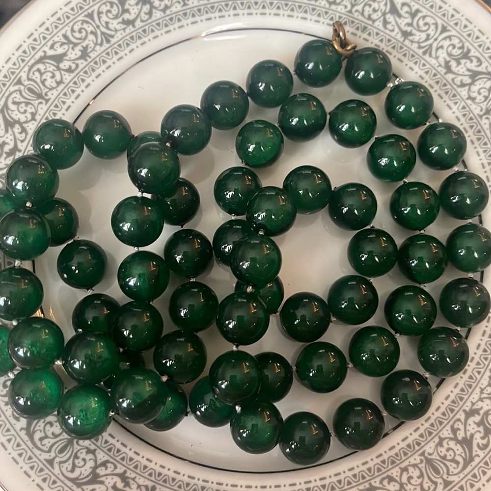 Vintage Green Beads